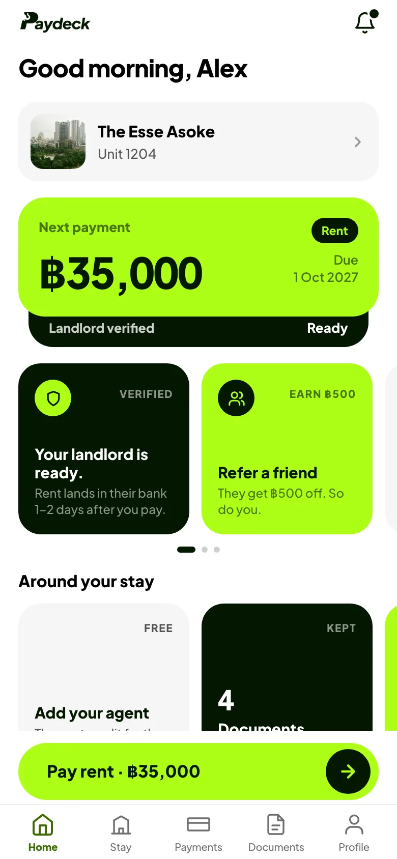 Paydeck Thailand app stay overview